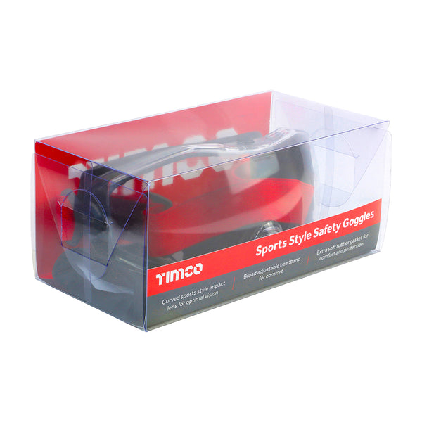 TIMCO Sport Style Safety Goggles Clear - Clear