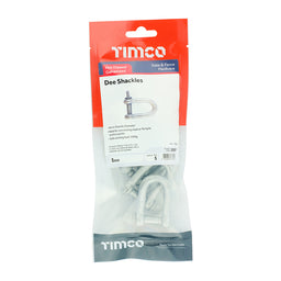 TIMCO Dee Shackles Hot Dipped Galvanised - 8mm (5pcs)