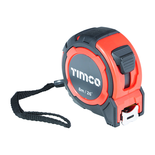 TIMCO Tape Measure - 8m/26ft x 25mm