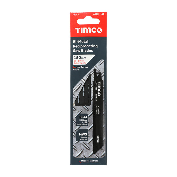 TIMCO Reciprocating Saw Blades Metal Cutting Bi-Metal - S922BF (5pcs)