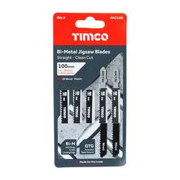 TIMCO Jigsaw Blades Wood Cutting Bi-Metal Blades - T101BF (5pcs)