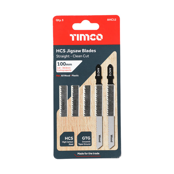 TIMCO Jigsaw Blades Wood Cutting HCS Blades - T101B (5pcs)