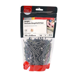 TIMCO Annular Ringshank Nails Bright - 50 x 2.65 (1kg)