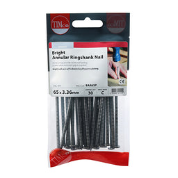 TIMCO Annular Ringshank Nails Bright - 65 x 3.35 (30pcs)