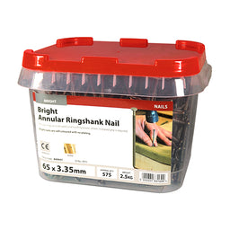 TIMCO Annular Ringshank Nails Bright - 65 x 3.35 (2.5kg)