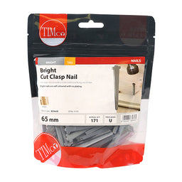 TIMCO Cut Clasp Nails Bright - 65mm (1kg)