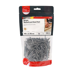 TIMCO Round Lost Head Nails Bright - 40 x 2.36 (1kg)