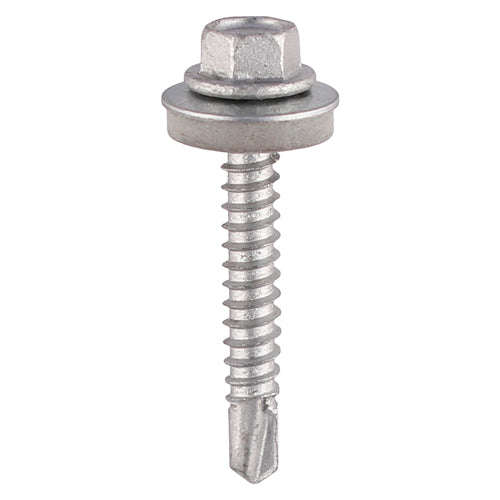 TIMCO Self-Drilling Light Section A2 Stainless Steel Bi-Metal Drill Screw with EPDM Washer - 5.5 x 100 (100pcs)