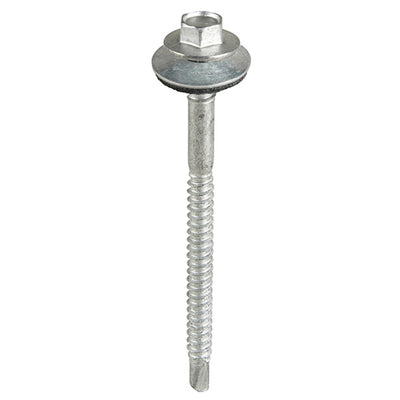 TIMCO Self-Drilling Light Section Composite Panel A2 Stainless Steel Bi-Metal Drill Screw with EPDM Washer - 5.5/6.3 x 100 (100pcs)