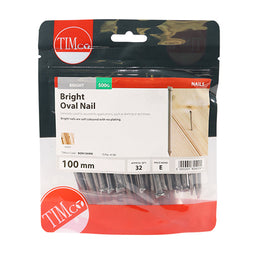 TIMCO Oval Nails Bright - 100mm (0.5kg)