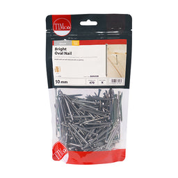 TIMCO Oval Nails Bright - 50mm (1kg)