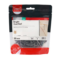 TIMCO Oval Nails Bright - 50mm (0.5kg)