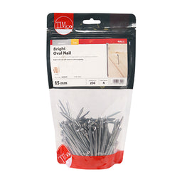 TIMCO Oval Nails Bright - 65mm (1kg)