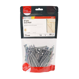 TIMCO Oval Nails Bright - 75mm (1kg)