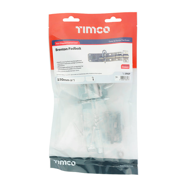 TIMCO Brenton Padbolt Hot Dipped Galvanised - 6