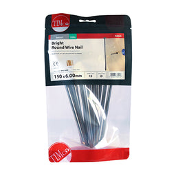 TIMCO Round Wire Nails Bright - 150 x 6.00 (0.5kg)