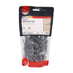 TIMCO Round Wire Nails Bright - 65 x 3.35 (1kg)