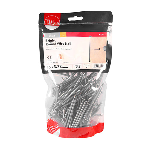 TIMCO Round Wire Nails Bright - 75 x 3.75 (1kg)