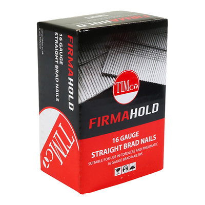 TIMCO FirmaHold Collated 16 Gauge Straight A2 Stainless Steel Brad Nails - 16g x 25 (2000pcs)