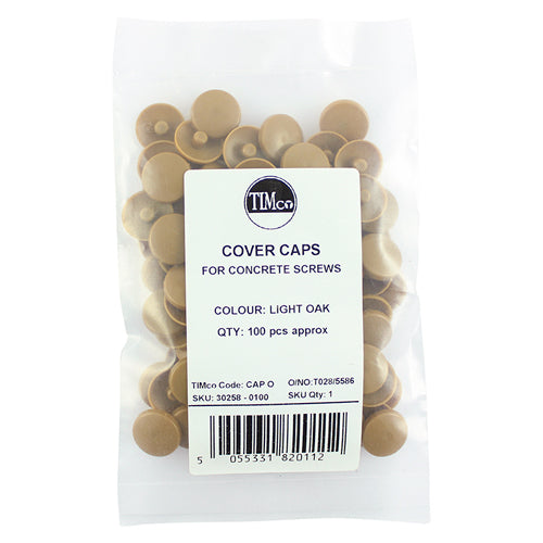 TIMCO Concrete Screw Cover Caps Light Oak - LIGHT OAK (100pcs)