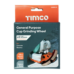 TIMCO General Purpose Cup Griding Wheel - 115 x 22.2