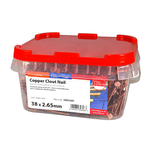 TIMCO Clout Nails Copper - 38 x 2.65 (2.5kg)