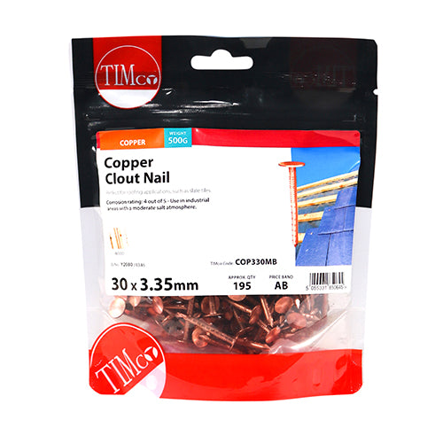 TIMCO Clout Nails Copper - 30 x 3.35 (0.5kg)