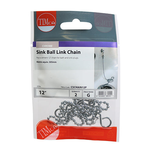 TIMCO Ball Link Chains Sink Chrome - 12