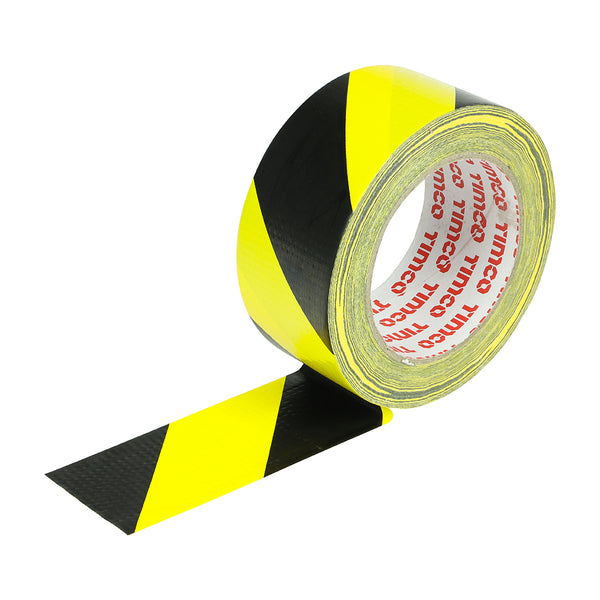 TIMCO Hazard Warning Cloth Tape Yellow and Black - 33m x 50mm