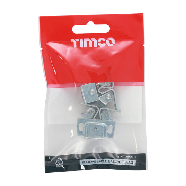 TIMCO Double Roller Catches Zinc - 28 x 32 x 1 (2pcs)