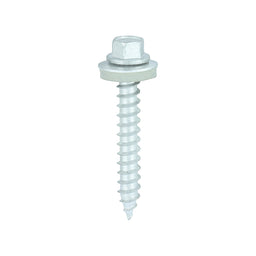 TIMCO Slash Point Sheet Metal to Timber Drill Screw Exterior Silver with EPDM Washer - 6.3 x 45 (100pcs)