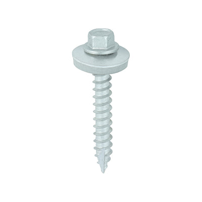 TIMCO Slash Point Sheet Metal to Timber Drill Screw Exterior Silver with EPDM Washer - 6.3 x 45 (100pcs)