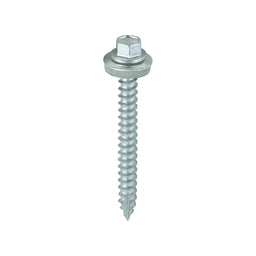 TIMCO Slash Point Sheet Metal to Timber Drill Screw Exterior Silver with EPDM Washer - 6.3 x 60 (100pcs)