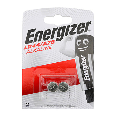 Energizer Alkaline A76/LR44 Coin Battery - LR44/A76 (2pcs)