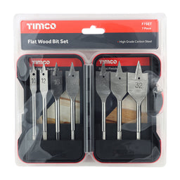 TIMCO Flat Wood Bit Set - 7pc