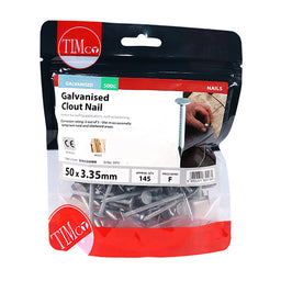 TIMCO Clout Nails Galvanised - 50 x 3.35 (0.5kg)