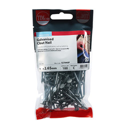 TIMCO Clout Nails Galvanised - 40 x 2.65 (100pcs)