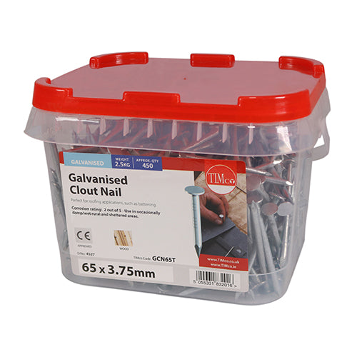 TIMCO Clout Nails Galvanised - 65 x 3.75 (2.5kg)