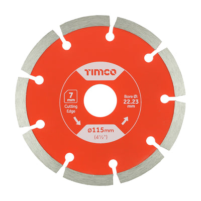 TIMCO General Purpose Diamond Blade Segmented  - 115 x 22.2 (3pcs)