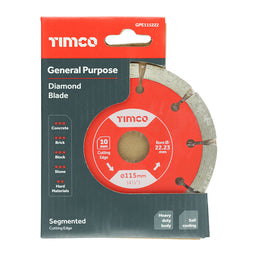 TIMCO General Purpose Diamond Blade Segmented  - 115 x 22.2