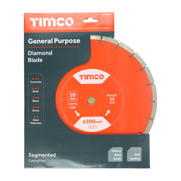 TIMCO General Purpose Diamond Blade Segmented  - 300 x 20.0