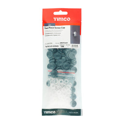 TIMCO Two Piece Screw Caps Grey - To Fit 3.5 to 4.2 Screw (100pcs)