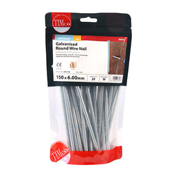 TIMCO Round Wire Nails Galvanised - 150 x 6.00 (1kg)