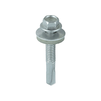 TIMCO Self-Drilling Heavy Section Drill Screw Exterior Silver with EPDM Washer - 5.5 x 38