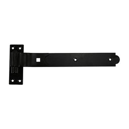 TIMCO Cranked Band & Hook On Plates Hinges Black - 250mm (2pcs)