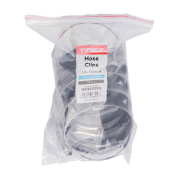 TIMCO Hose Clips A2 Stainless Steel - 55-70mm (10pcs)