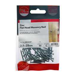 TIMCO Masonry Nails Zinc - 2.5 x 25 (50pcs)