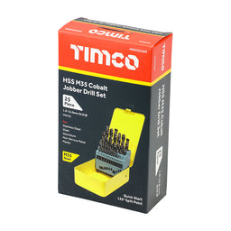 TIMCO Ground Jobber Drills Set Cobalt M35 - 25pcs