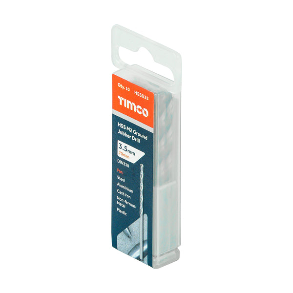 TIMCO Ground Jobber Drills HSS M2 - 3.5mm (10pcs)