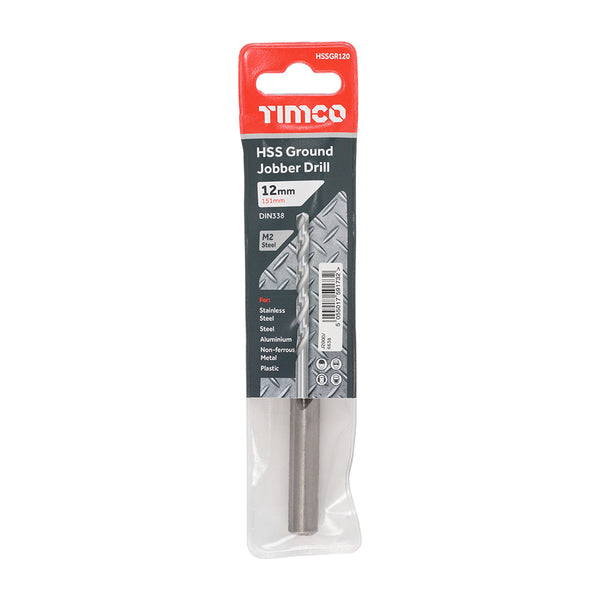 TIMCO Ground Jobber Drills HSS M2 - 12.0mm